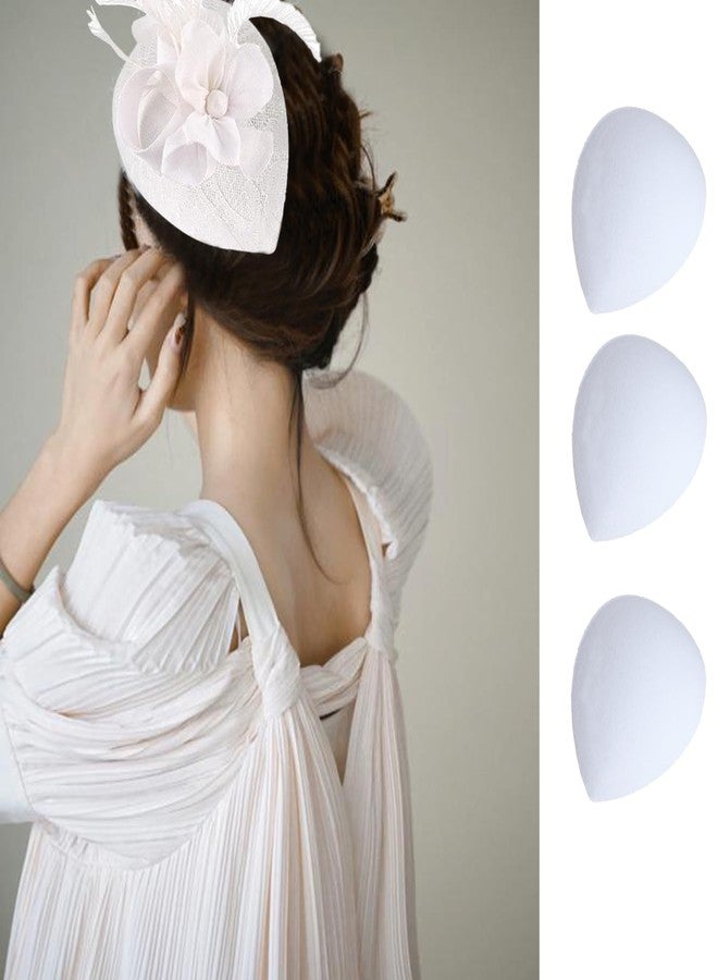 TTFdacai 12 Pcs Teardrop Fascinator Hats 3.9x5Inch EVA Millinery Fascinator Base White Cocktail Hats Making Base for DIY Party Wedding Hat Craft Decoration - Image 4